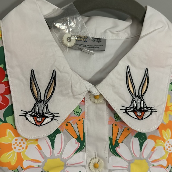 NWT unique vintage looney tunes pinup bugs bunny top - Picture 4 of 5